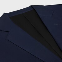 classic jacket in wool gabardine - INK -  - 1 | CELINE