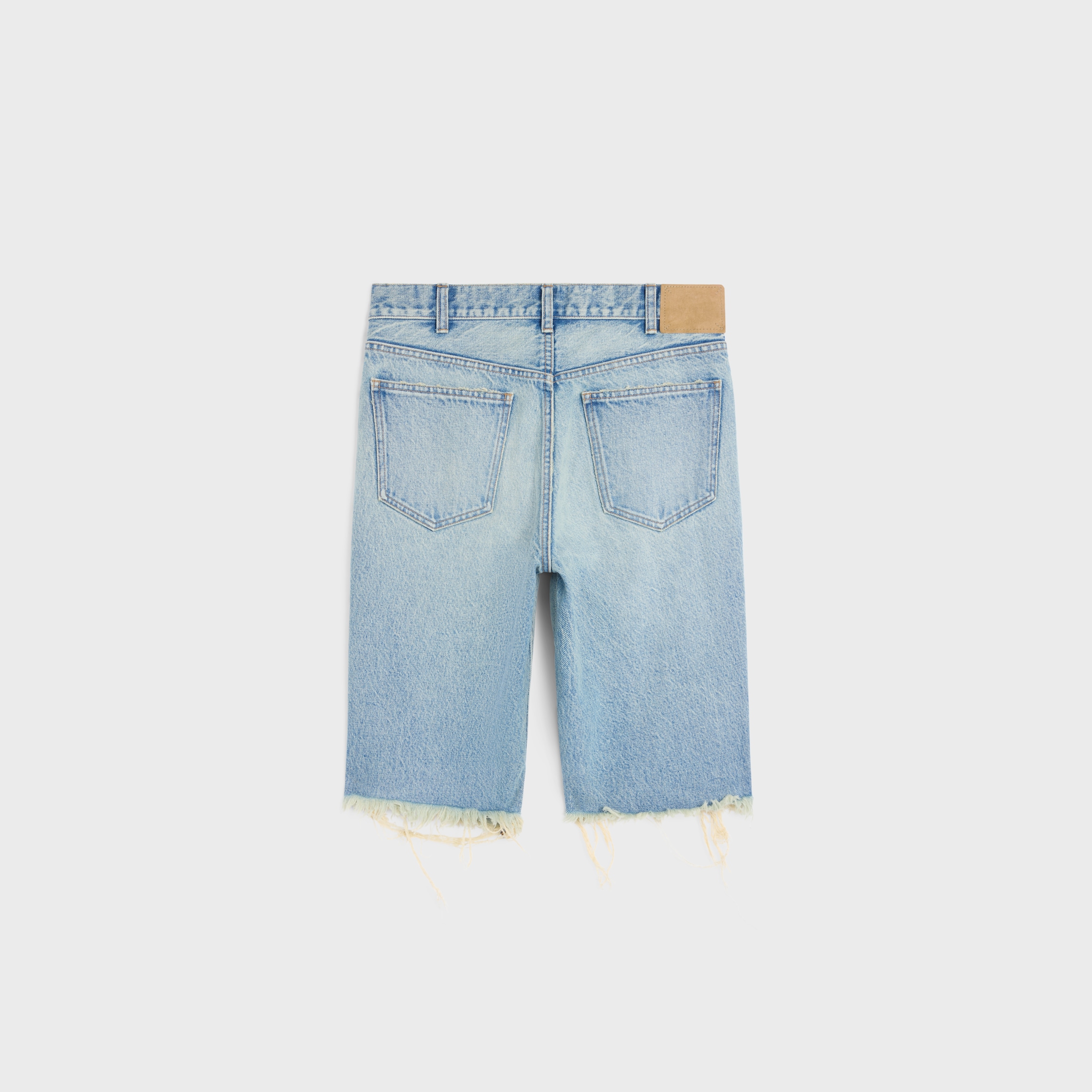 BERMUDAS IN COTTON DENIM - GOLDEN HARMONY | CELINE
