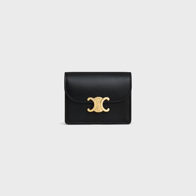 트리옹프 명함 지갑 - 샤이니 카프스킨 - 블랙 - GIFT FINDER - tileIndex | CELINE