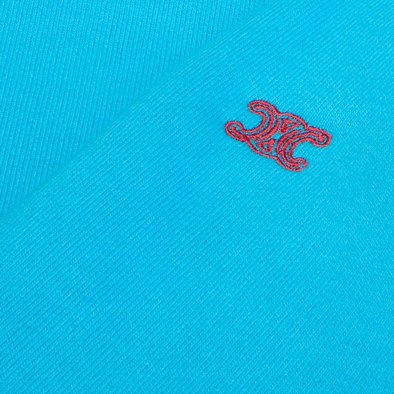 oversized crewneck sweater IN cotton fleece - MICKEY BLUE/RED CERISE -  - 1 | CELINE