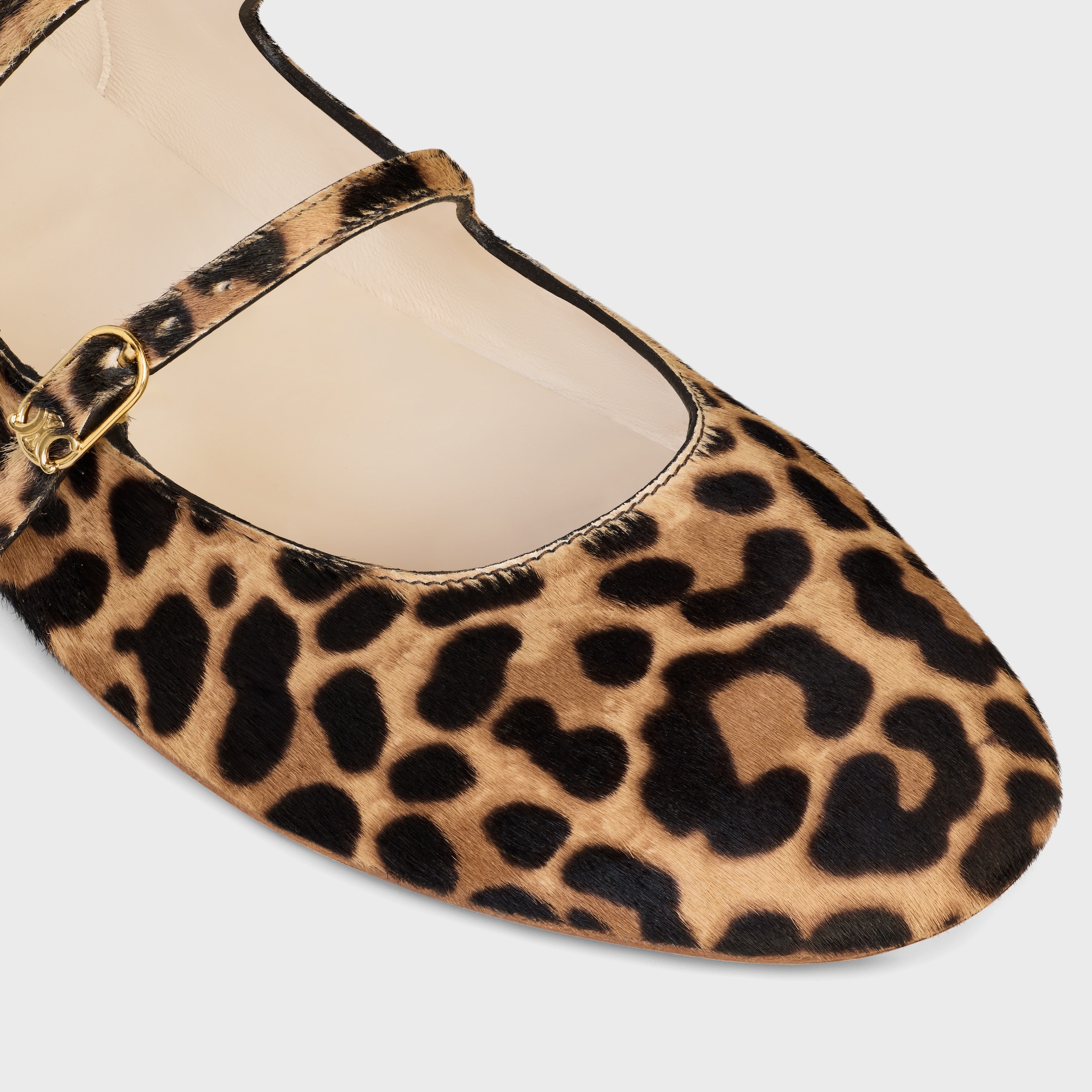 【CELINE】お洒落♪レオパード バレリーナ ダブルストラップ LES BALLERINES CELINE ダブルストラップ バレリーナ