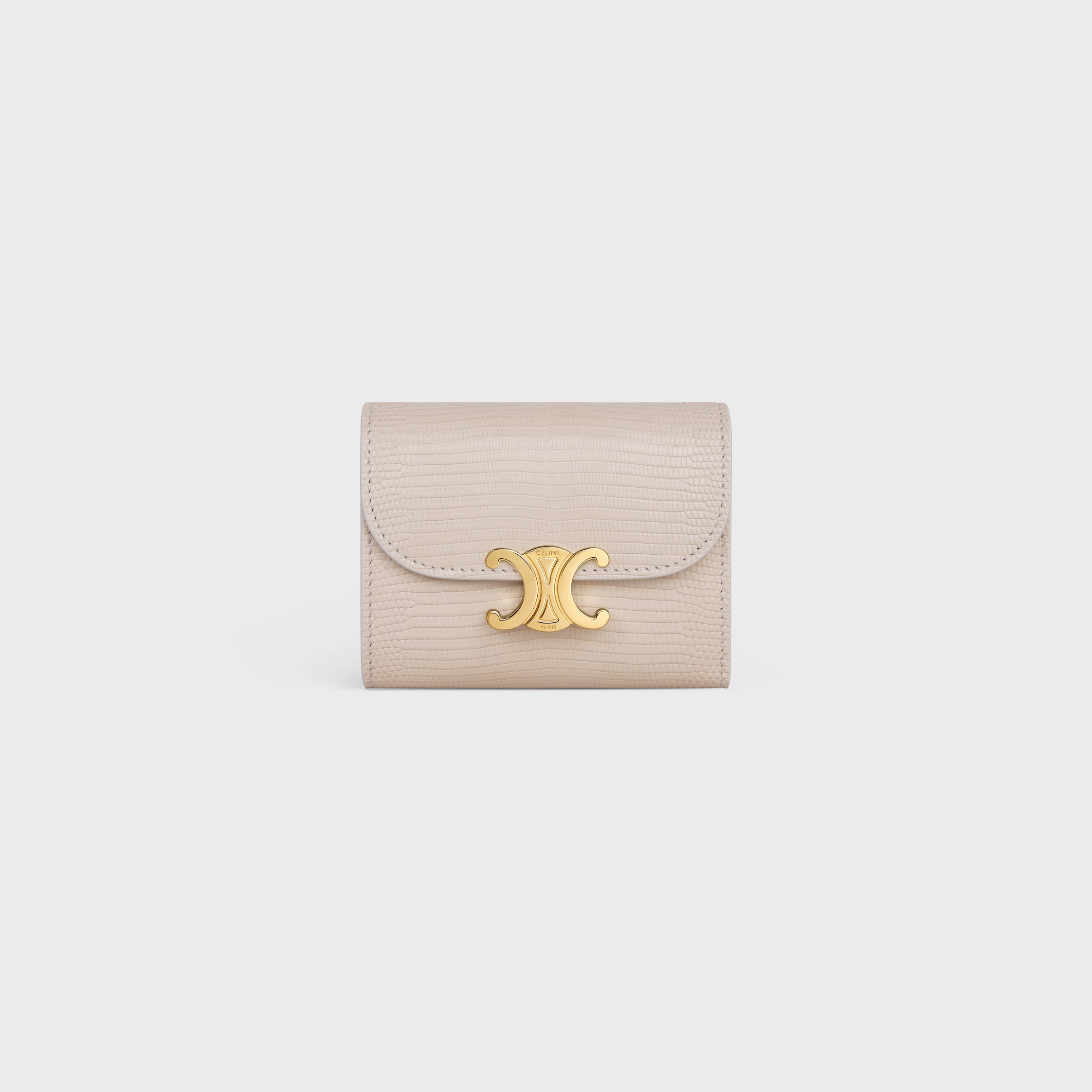 Small Flap Wallet TRIOMPHE in LIZARD - LIGHT STONE | CELINE
