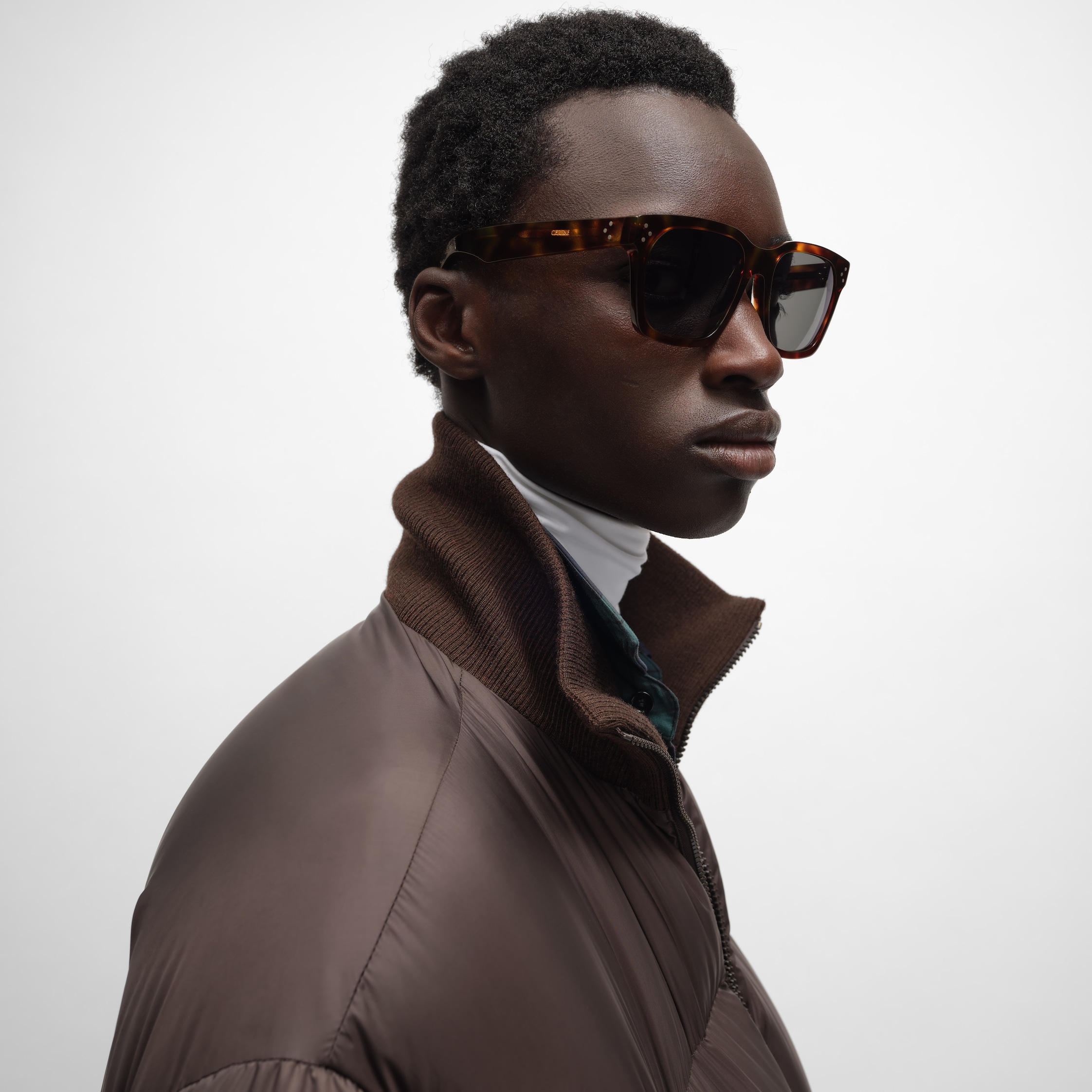 Black Frame 45 Sunglasses in Acetate - CARAMEL HAVANA | CELINE