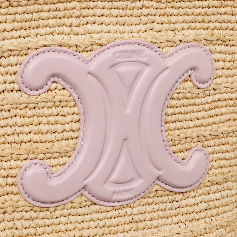 Celine Classic Panier petit modèle Souple Raphia et veau - BLEACHED PINK - CLASSIC PANIER - 1 | CELINE