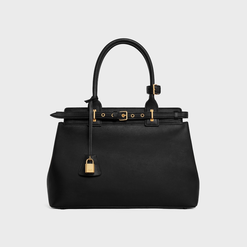 CELINE CONTI BAG in natural calfskin - BLACK - MORE LINES - 1 | CELINE
