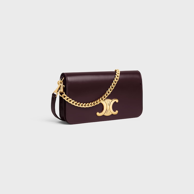 MULTIPOCHETTE IN SHINY CALFSKIN - DEEP BURGUNDY - MORE LINES - 1 | CELINE