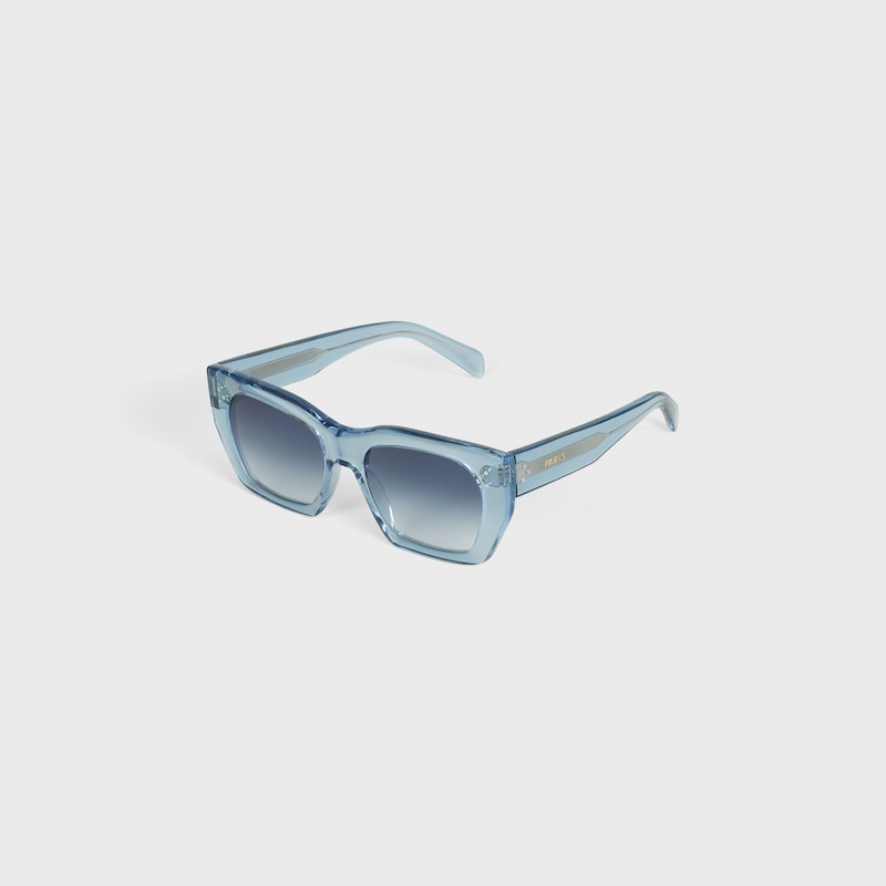 Cat Eye S342 sunglasses in Acetate - Transparent Light Blue -  - 1 | CELINE