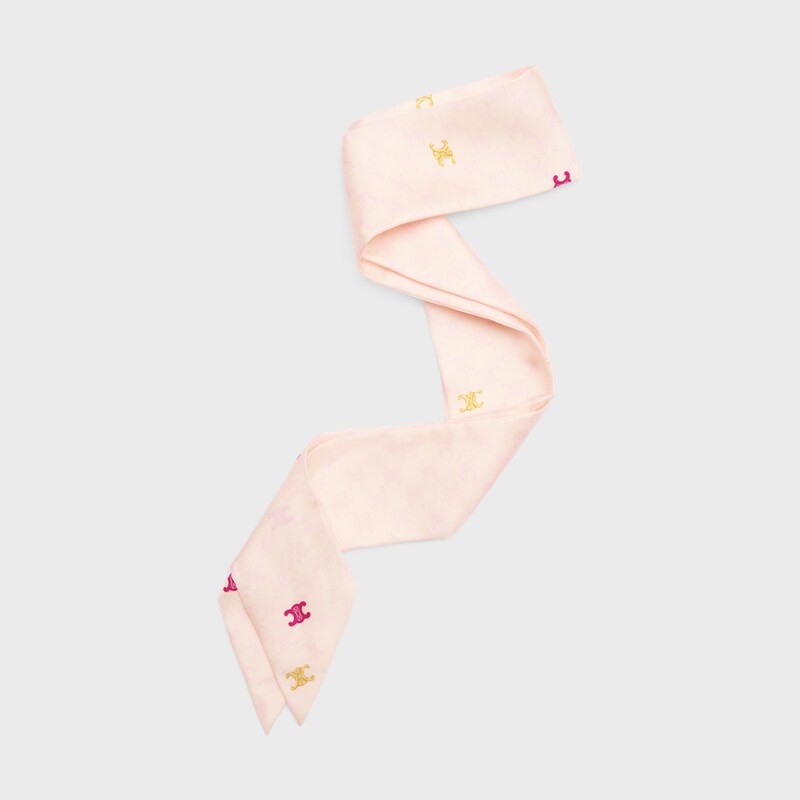 lavalliere IN silk twill - PINK/GOLD -  - 1 | CELINE