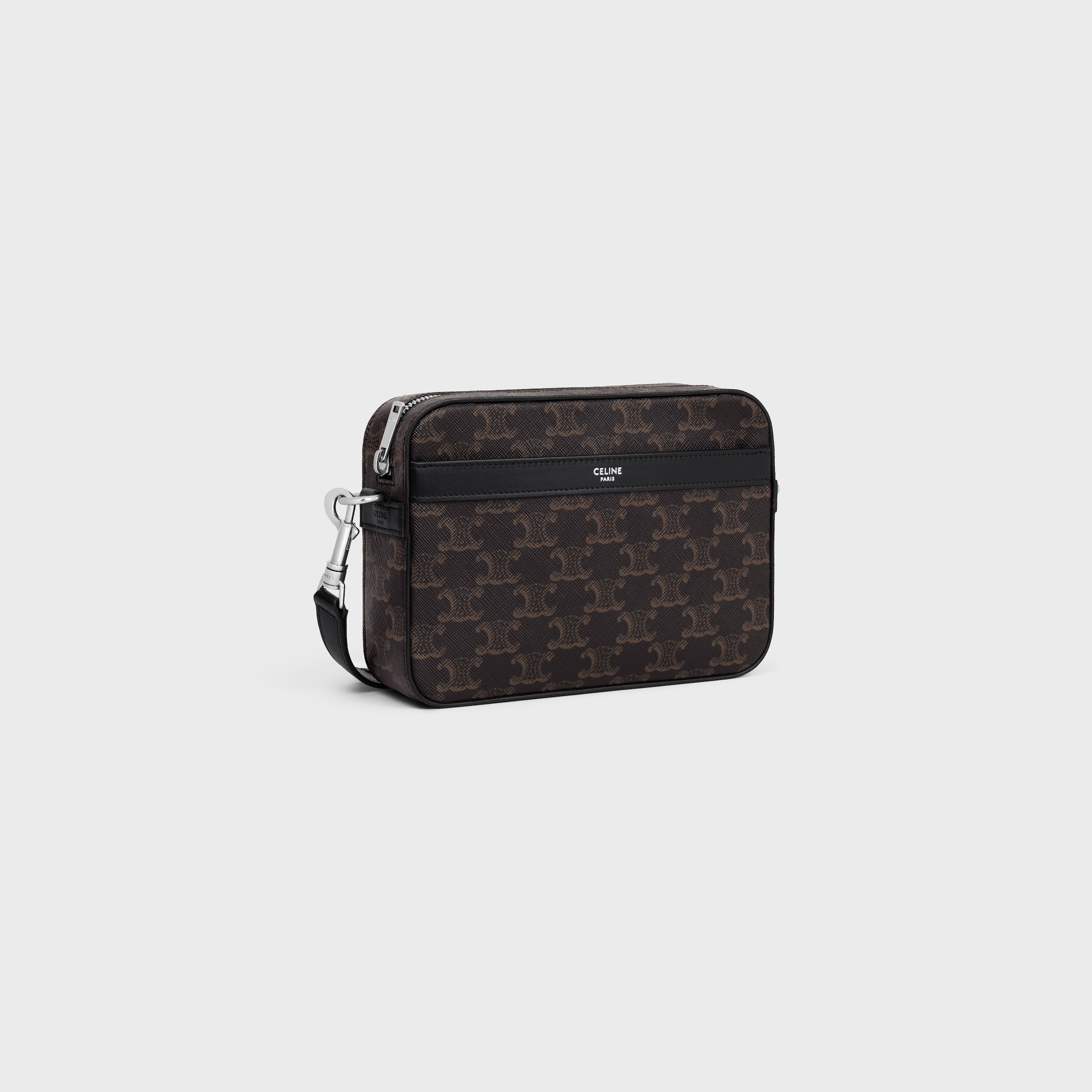 CELINE｜ (SMALL MESSENGER in TRIOMPHE CANVAS AND CALFSKI CELINE 1500$ Small Messenger Bag - Triomphe Canvas