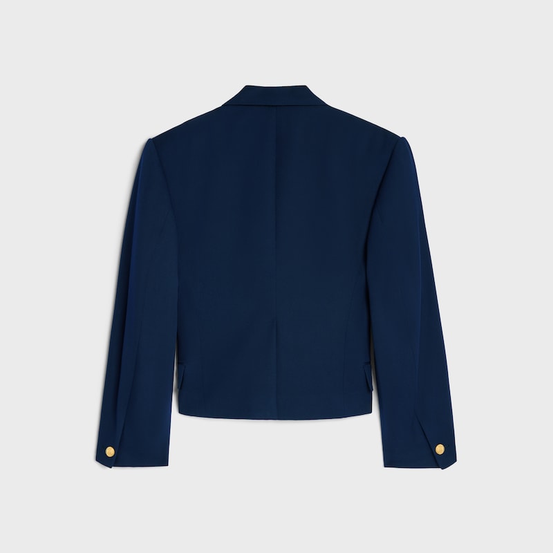 colonne blazer IN DIAGONAL WOOL - INK -  - 1 | CELINE