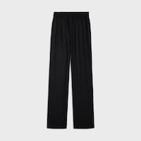 กางเกงจ็อกกิ้งทรงตรงผ้าสักหลาดแคชเมียร์ - สีดำ -  - 2 | CELINE