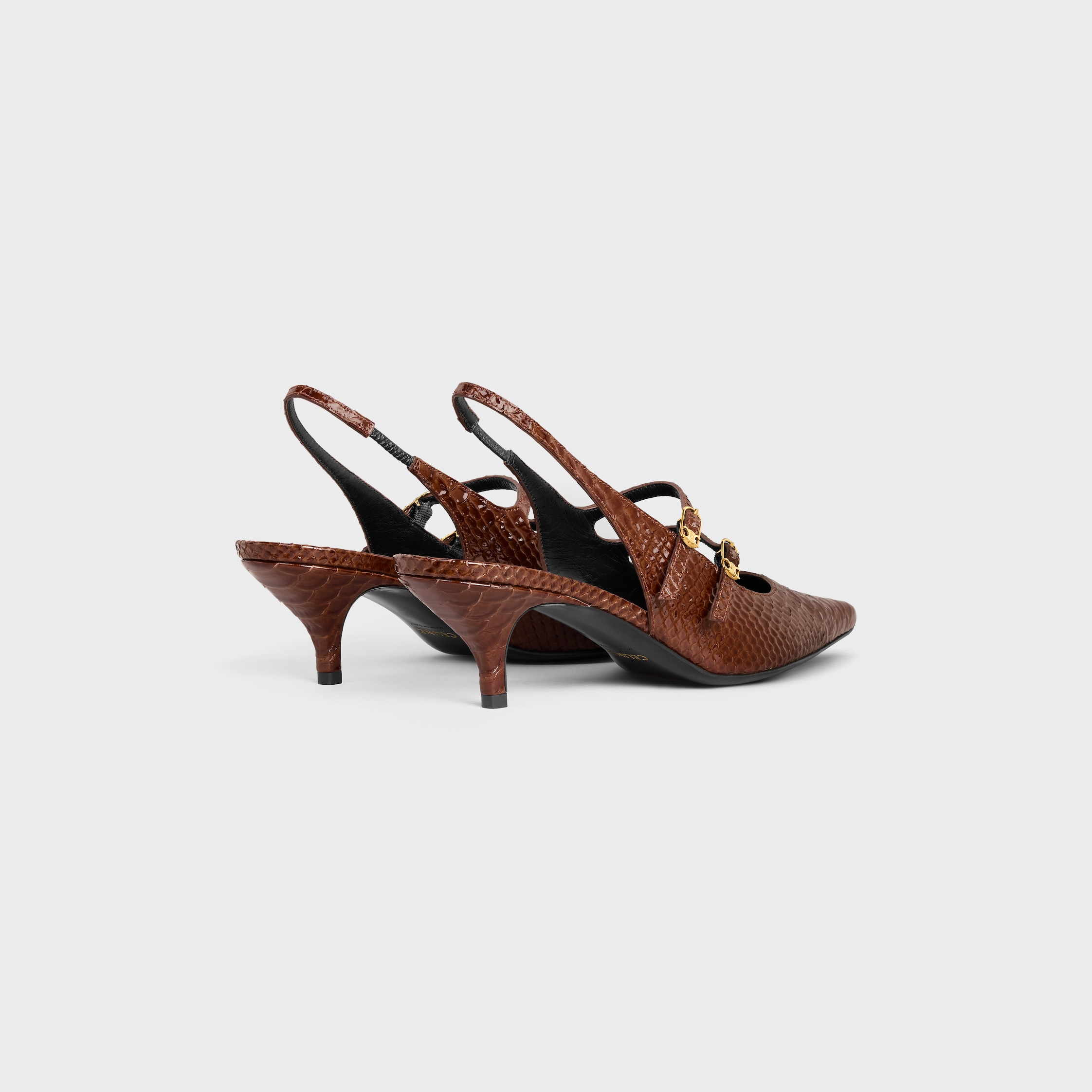 CELINE JUDY DOUBLE STRAP MARY JANE SLINGBACK IN PATENT