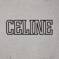 CELINE 루즈 후디 - 코튼 플리스 - GREY MELANGE/ CREAM/ BLACK -  - 1 | CELINE