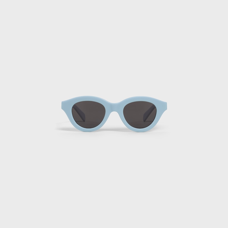 Triomphe Mini 01 sunglasses in Acetate - Grey Blue -  - 1 | CELINE