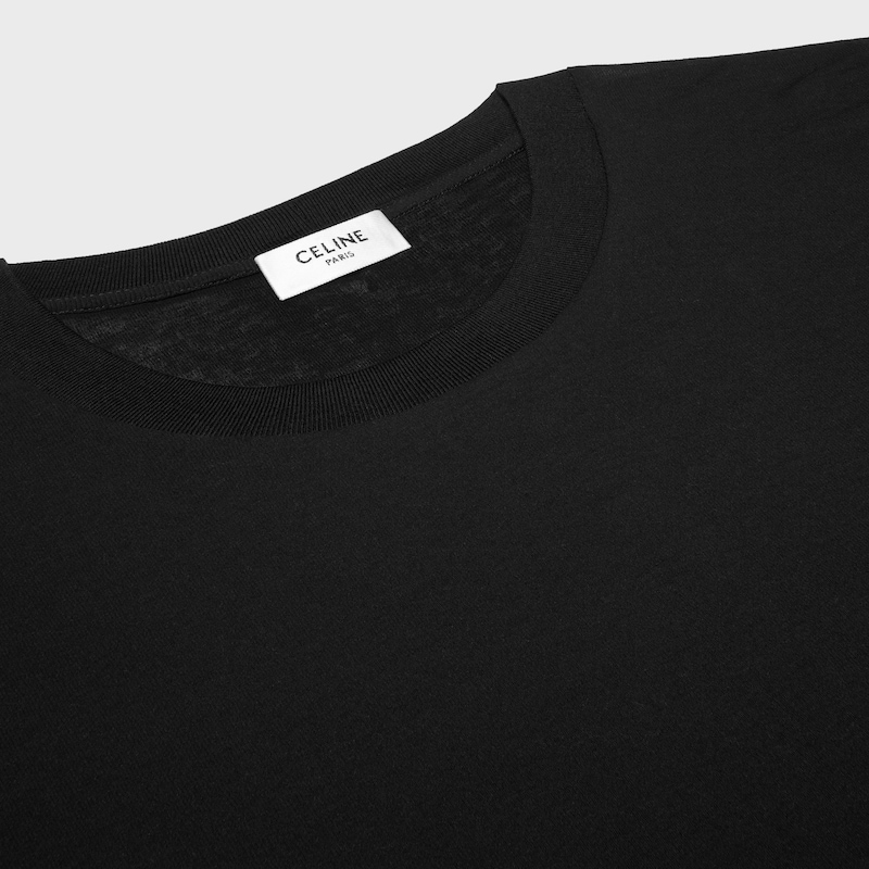 regular t-shirt IN FINE COTTON JERSEY - BLACK -  - 1 | CELINE