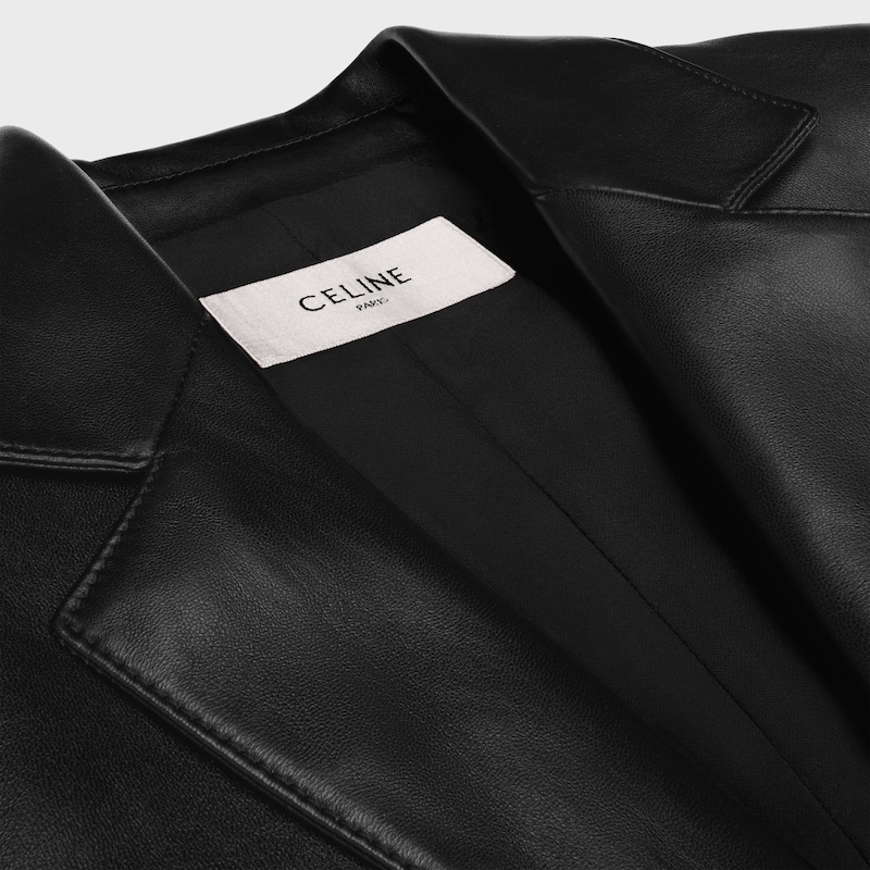 tailored jacket IN Lambskin - BLACK -  - 1 | CELINE