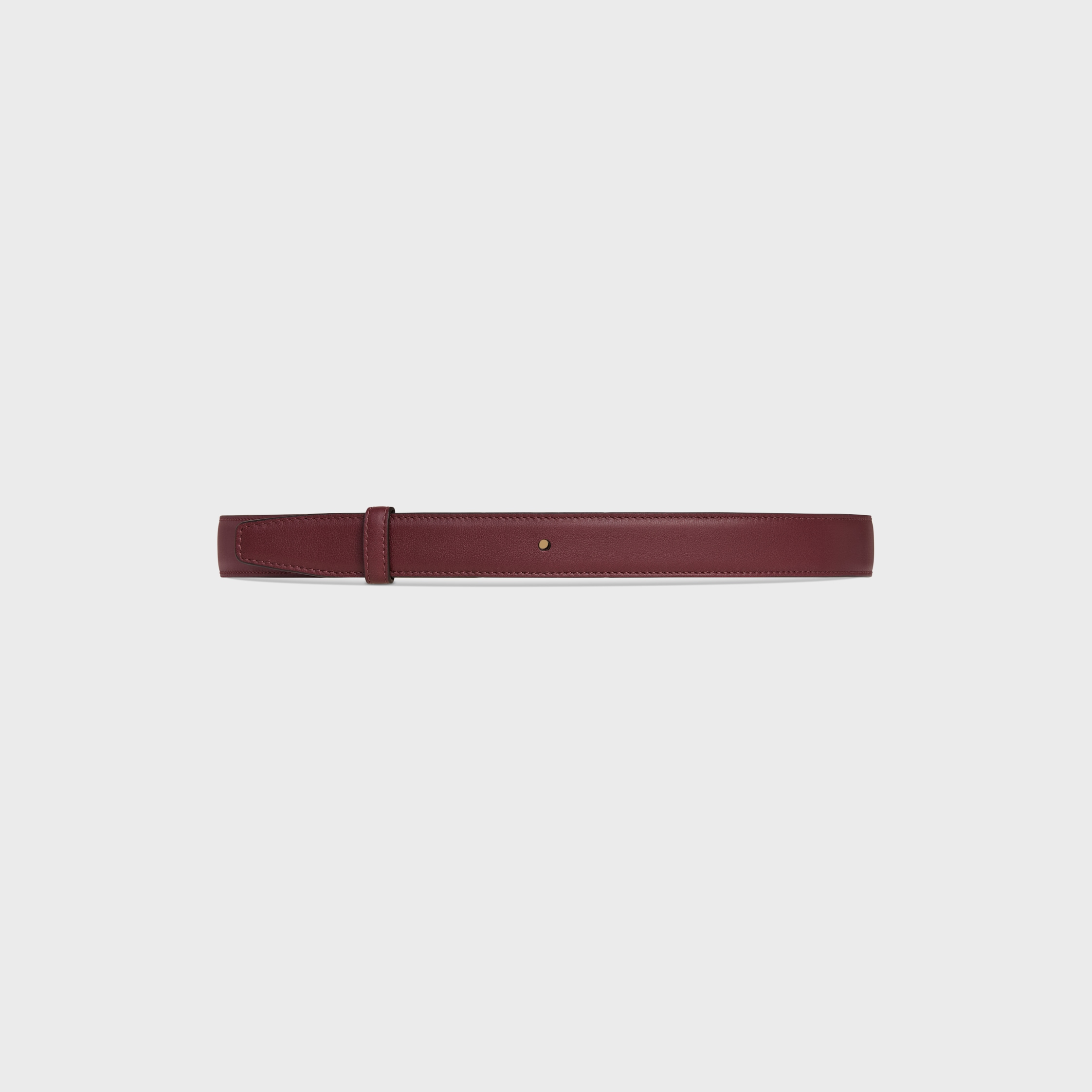 カプりコCELINE セリーヌ Reversible Strap 25MM IN Smooth and Grained Calfskin - SYRAH