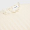 크롭 블라우스 - 모슬린, 코튼, 울 - 크림 -  - 3 | CELINE