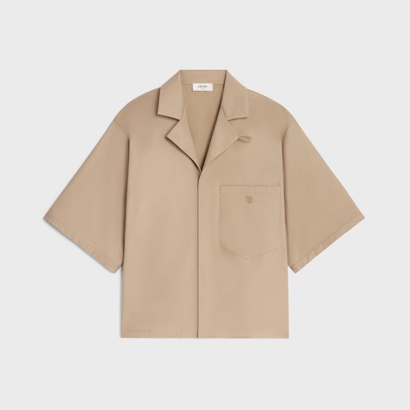 SCOUT SHIRT IN LIGHT COTTON GABARDINE - BEIGE -  - 1 | CELINE