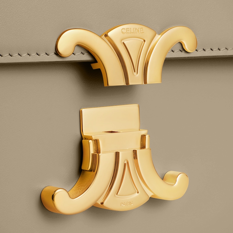 CLASSIQUE TRIOMPHE BAG IN shiny calfskin - MODERN TAUPE - TRIOMPHE - 1 | CELINE