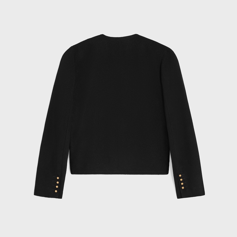 icone jacket IN viscose - BLACK -  - 1 | CELINE