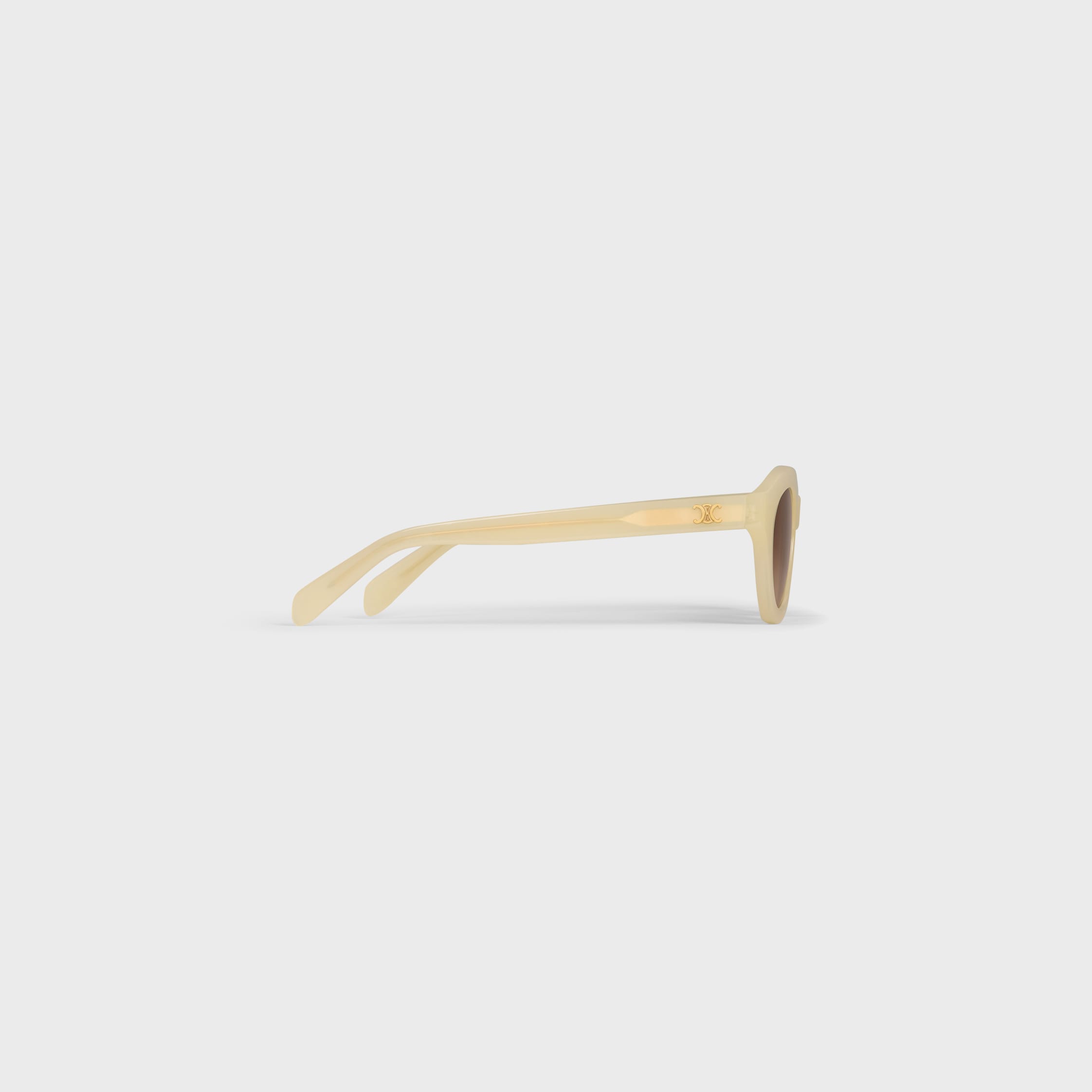 Triomphe Mini 01 sunglasses in Acetate - MILKY LIGHT ORANGE | CELINE
