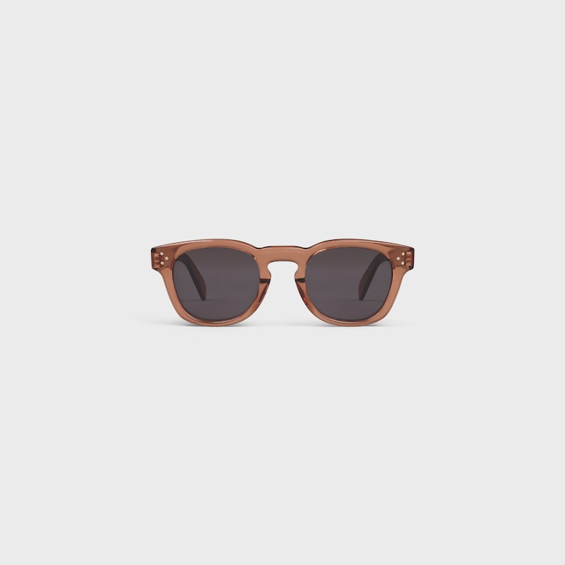 Black Frame 42 sunglasses in Acetate - Transparent Rust -  - 1 | CELINE