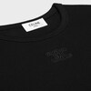 triomphe t-shirt IN ribbed cotton jersey - BLACK -  - 3 | CELINE