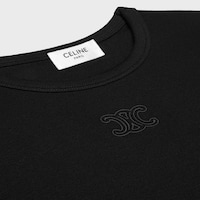 CAMISETA TRIOMPHE DE PUNTO DE ALGODÓN DE CANALÉ - NEGRO -  - 2 | CELINE