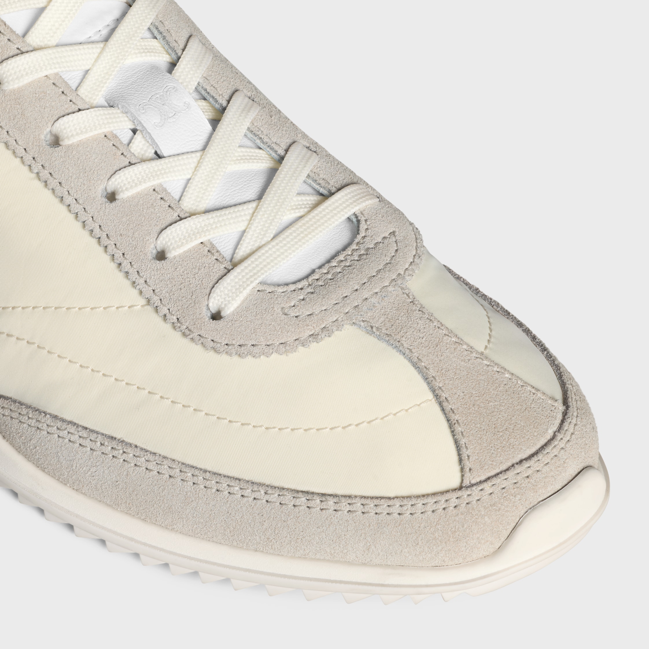 RACER SNEAKER IN NYLON, SUEDE CALFSKIN AND CALFSKIN - VANILLA | CELINE