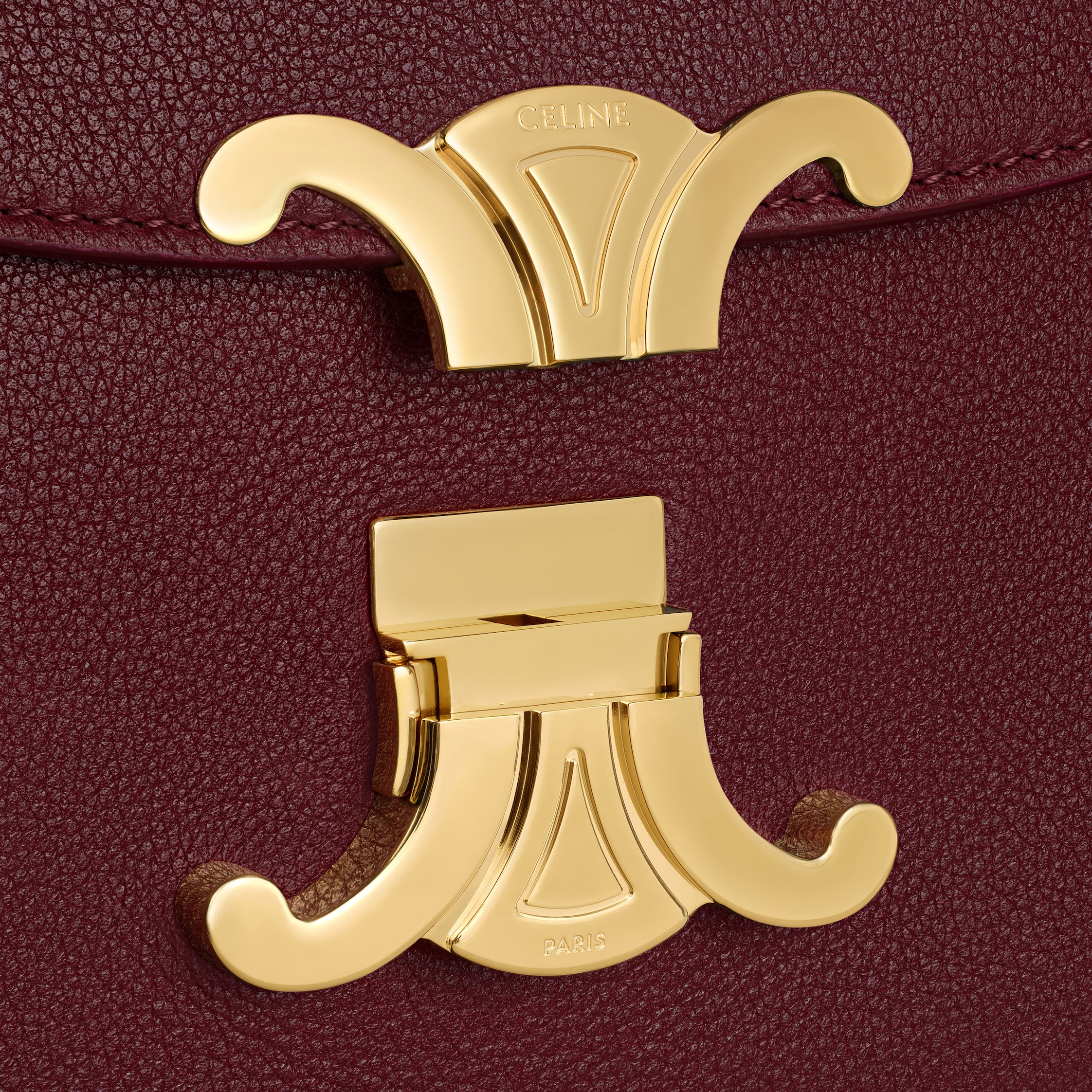 MEDIUM NINO BAG IN SUPPLE GRAINED CALFSKIN - LIGHT BURGUNDY | CELINE