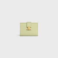 FINE STRAP WALLET NINO IN SUPPLE GRAINED CALFSKIN - SOFT LIME - NEW - 1 | CELINE