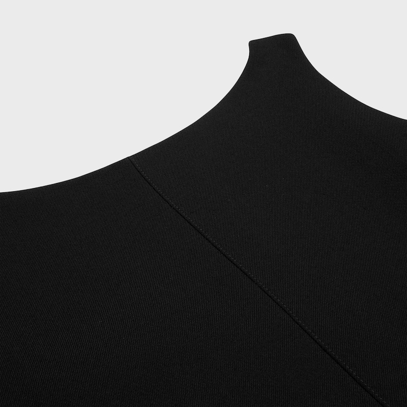 pencil dress in gauffered double wool - BLACK -  - 1 | CELINE