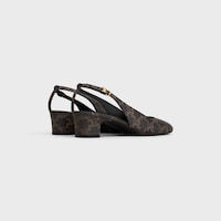 NEO CITY SLINGBACK IN TRIOMPHE COATED FABRIC - BLACK / BROWN -  - 2 | CELINE