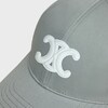 triomphe baseball cap in washed cotton - BLEU GRISE -  - 5 | CELINE
