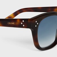 Black Frame 42 sunglasses in Acetate - Dark Havana / Blue -  - 1 | CELINE