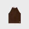 camiseta de tirantes triomphe de punto aterciopelado - CHOCOLATE / CRUDO -  - 1 | CELINE