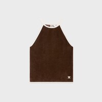 débardeur triomphe jersey velours - CHOCOLATE/ ECRU -  - 1 | CELINE