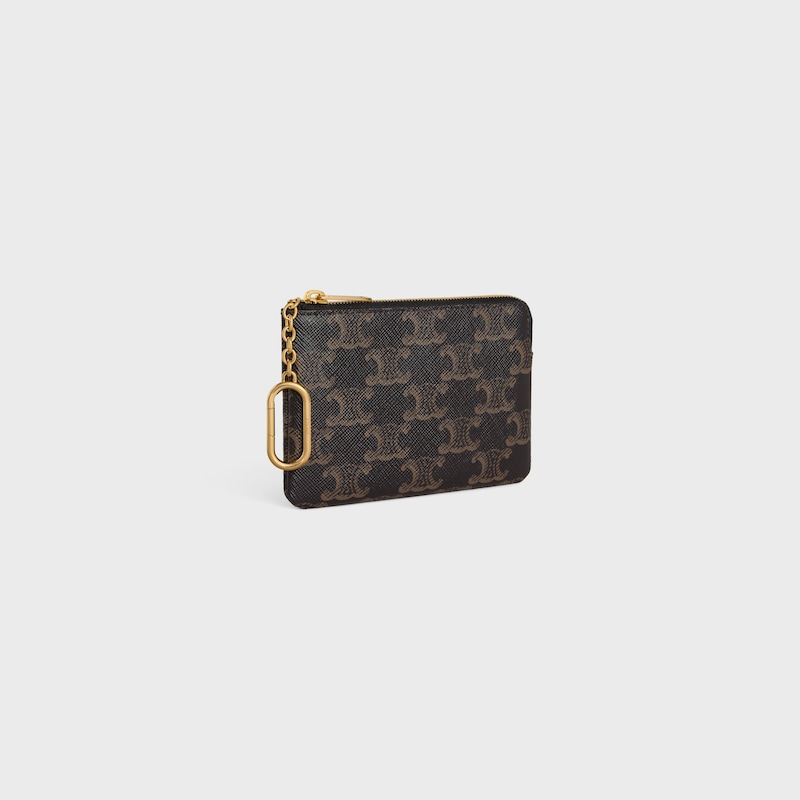 COIN PURSE IN Triomphe Canvas - BLACK - COIN AND CARD HOLDERS - 1 | CELINE