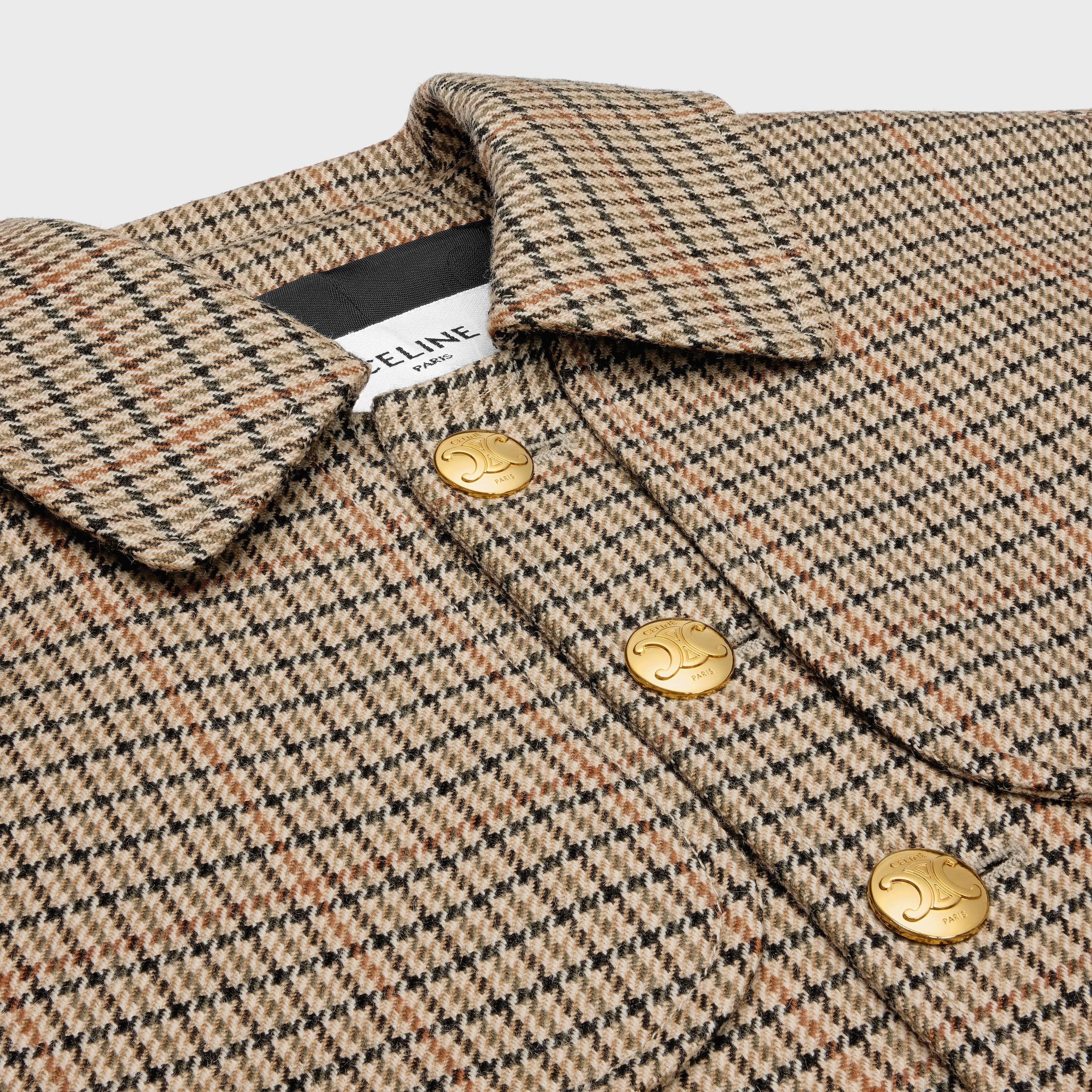 トレンチコート CELINE | MAC COAT IN HOUNDSTOOTH WOOL 2M12B752N.03CI CELINE | MAC COAT IN HOUNDSTOOTH WOOL 2M12B752N.03CI (CELINE