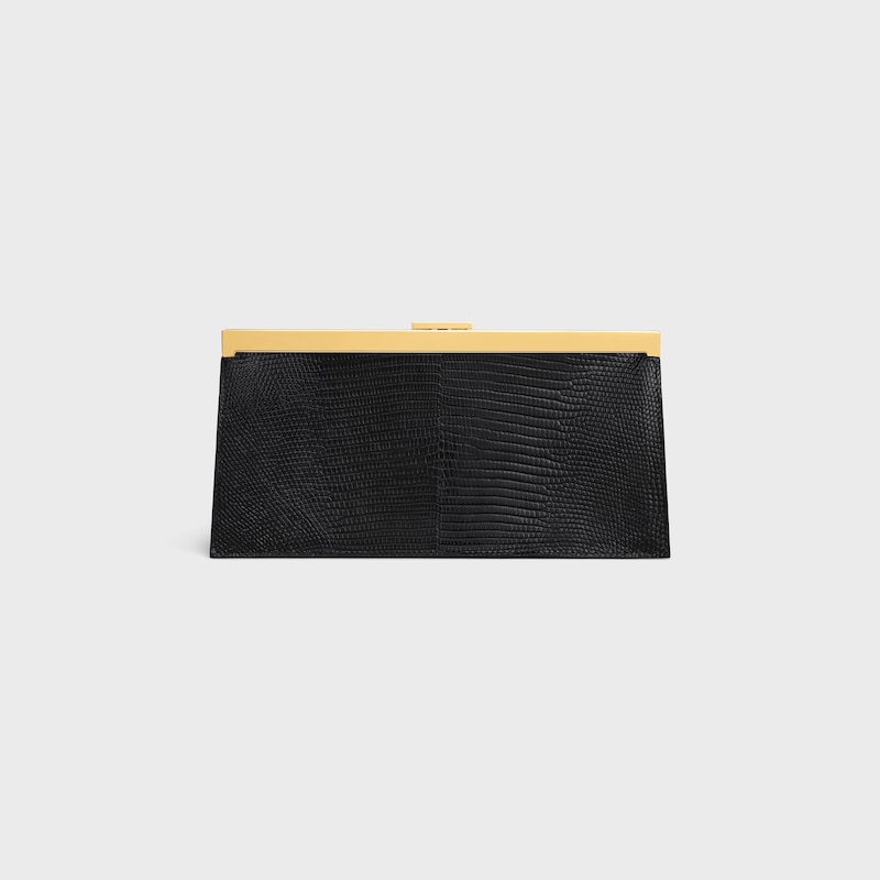 CLUTCH CELINE AUGUSTINE IN Lizard - BLACK - MORE LINES - 1 | CELINE