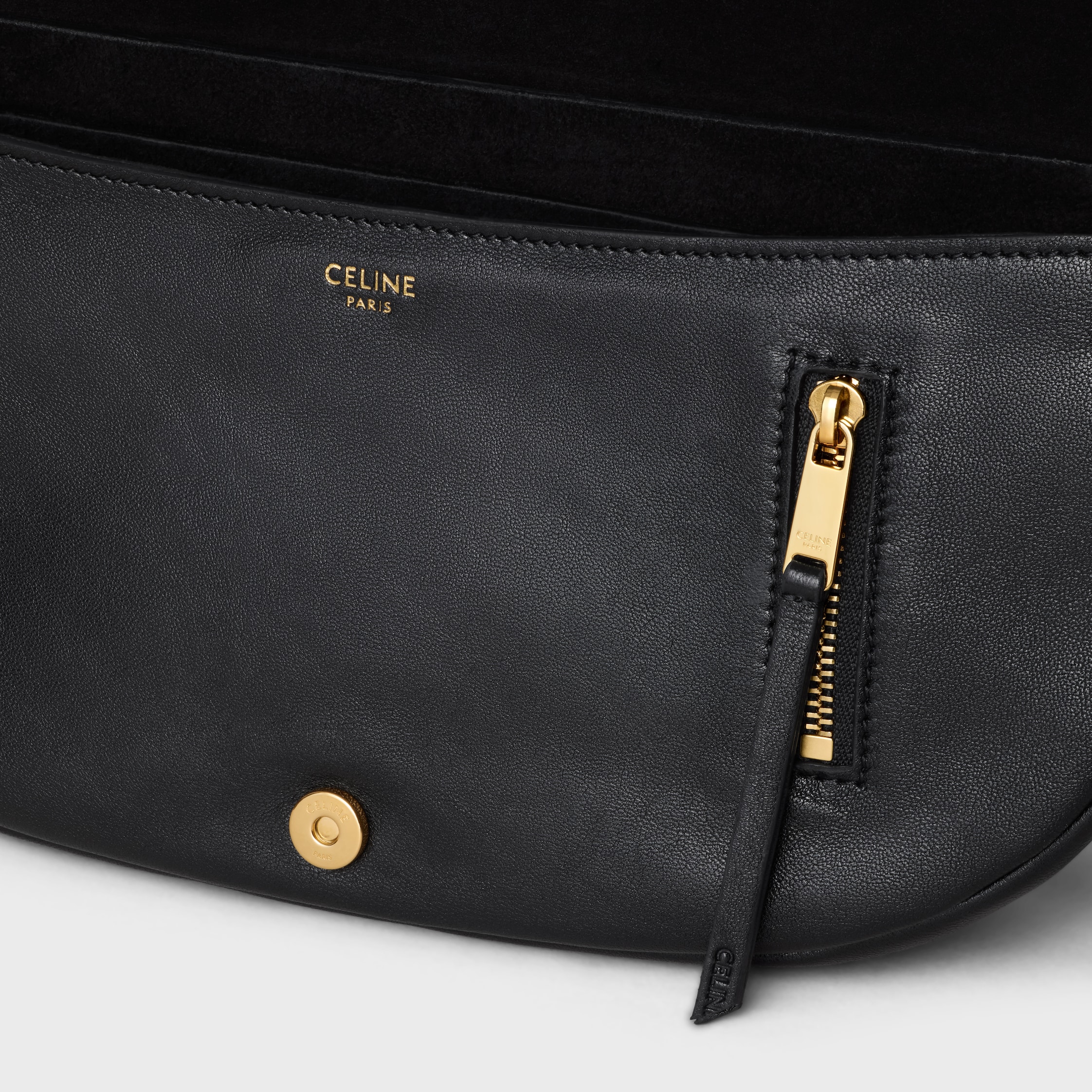 新品 定価以下 CELINE セリーヌ リトルハーフムーン ソフトトリオンフ ハーフムーン ソフト トリオンフ バッグ / サプル シャイニー