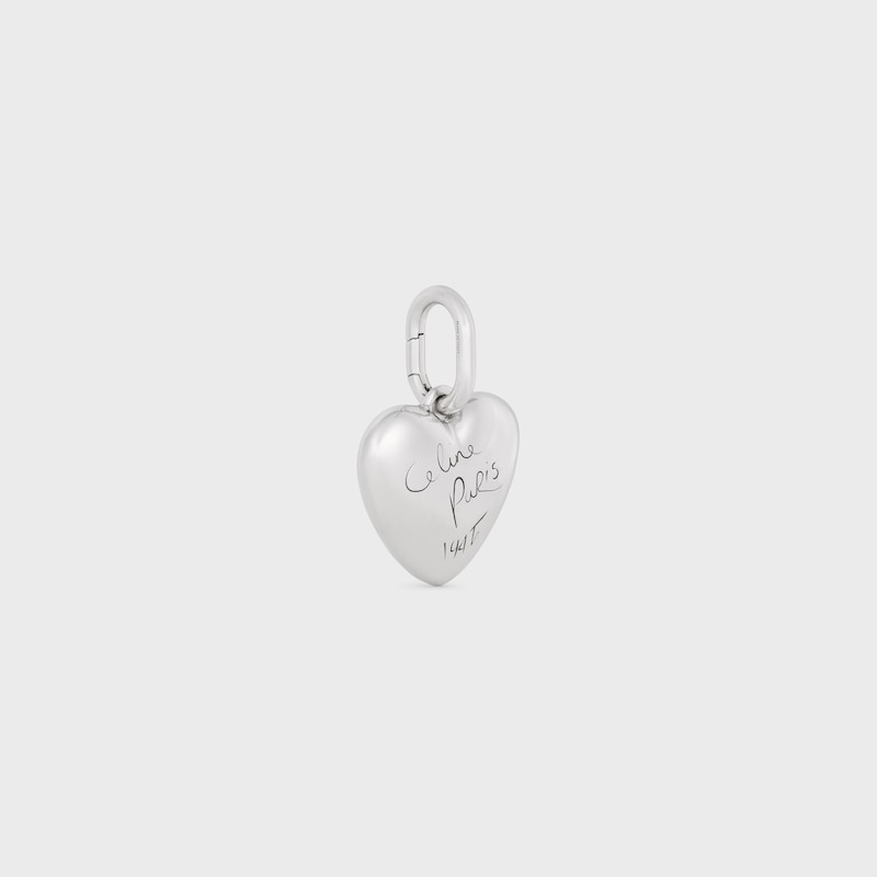 Celine Charms Heart Celine 1945 in Aluminium - SILVER - NEW - 1 | CELINE