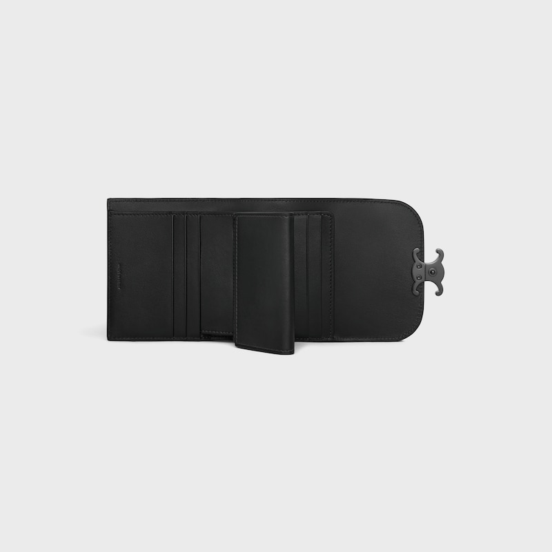Small Flap Wallet TRIOMPHE IN Shiny calfskin - BLACK - CELINE Popular Items Selection - 1 | CELINE