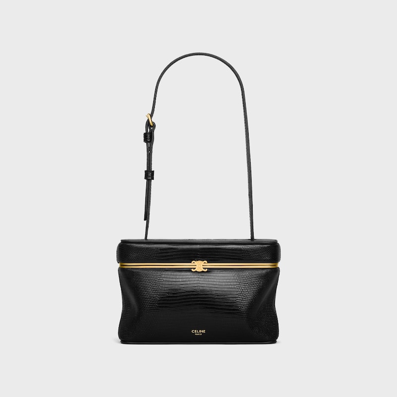 TRIOMPHE FRAME MINI mod&egrave;le l&eacute;zard - Noir - SACS &Agrave; L'&Eacute;PAULE - 1 | CELINE