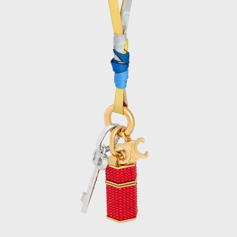 Collier Cordon Celine Charms en soie et laiton dor&eacute; - MULTICOLOR -  - 1 | CELINE