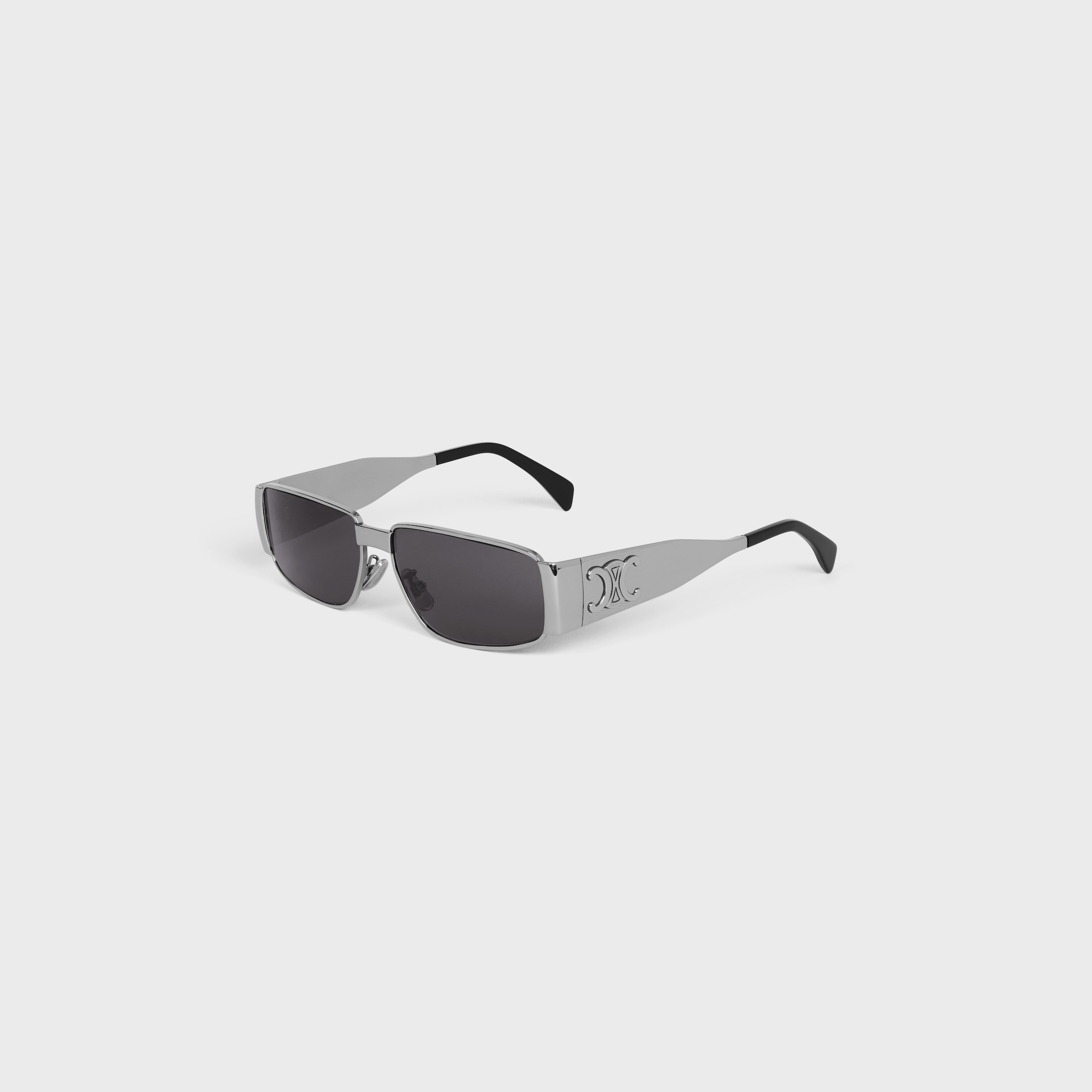 Triomphe Metal 06 sunglasses in Metal - Ruthenium / Smoke