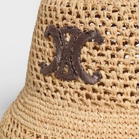 triomphe bucket hat in raffia - NATURAL -  - 2 | CELINE