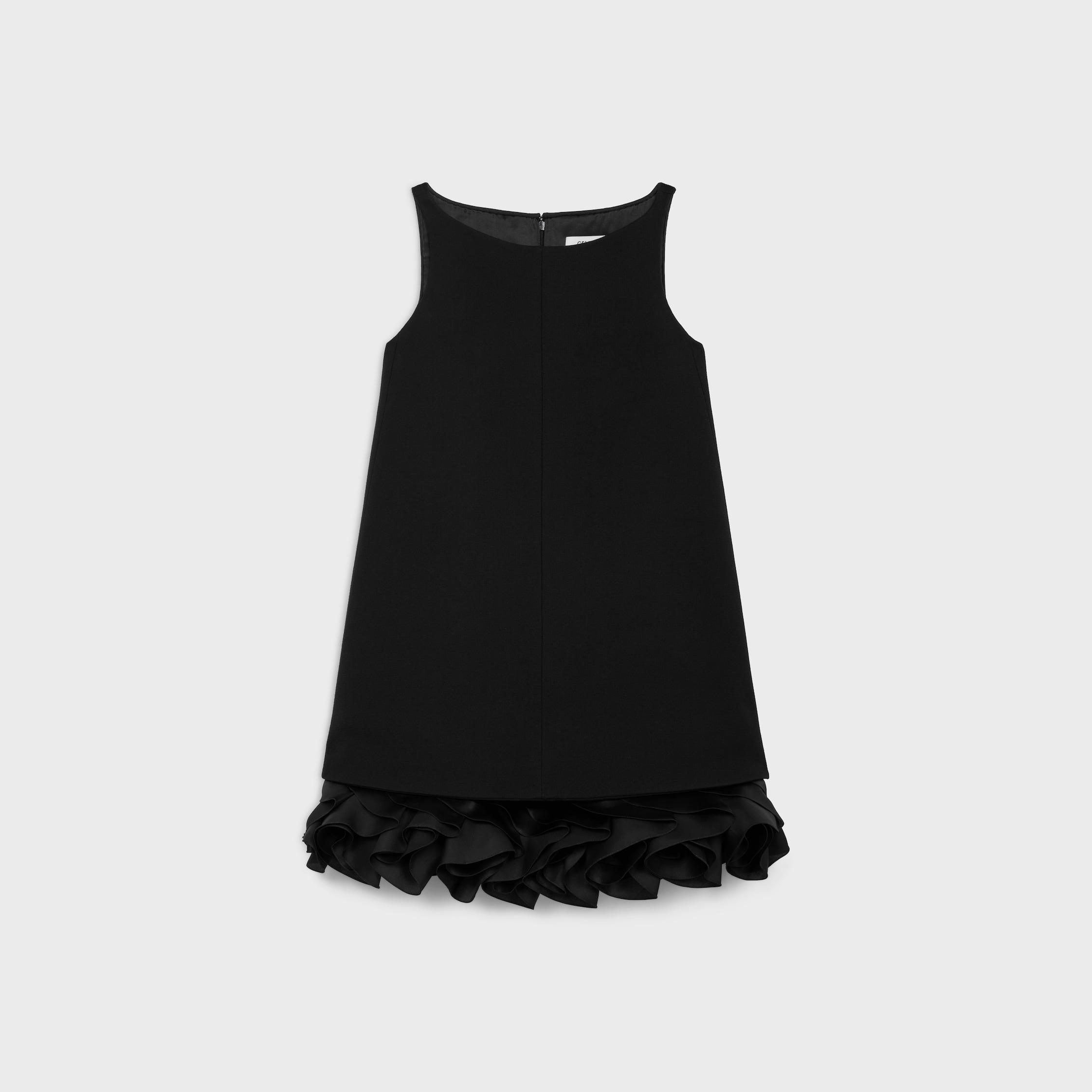 ワンピース CELINE RR08Y649Y38NO BOUQUET MINI DRESS IN GAUFFERED DOUBLE WOOL - | CELINE