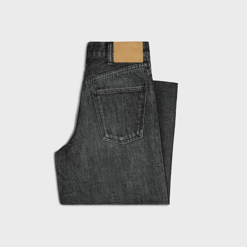 flared surf jeans in black ice rinse denim - BLACK ICE RINSE -  - 1 | CELINE